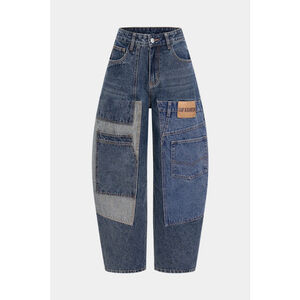Micas Denim Patchwork Barrel Jeans M MC5/7
